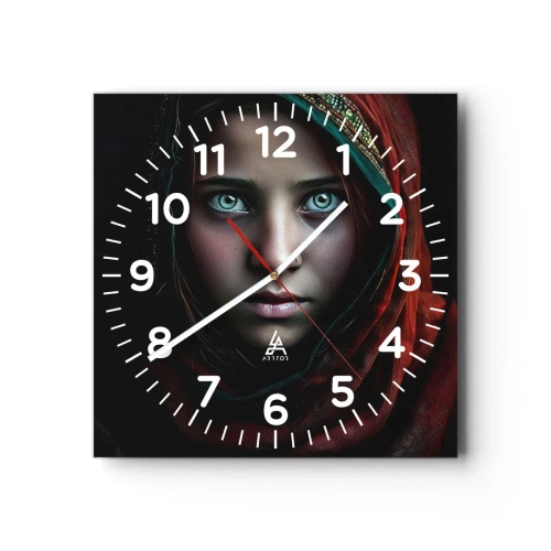 Reloj de pared - Reloj de vidrio - Princesa del Este - 30x30 cm
