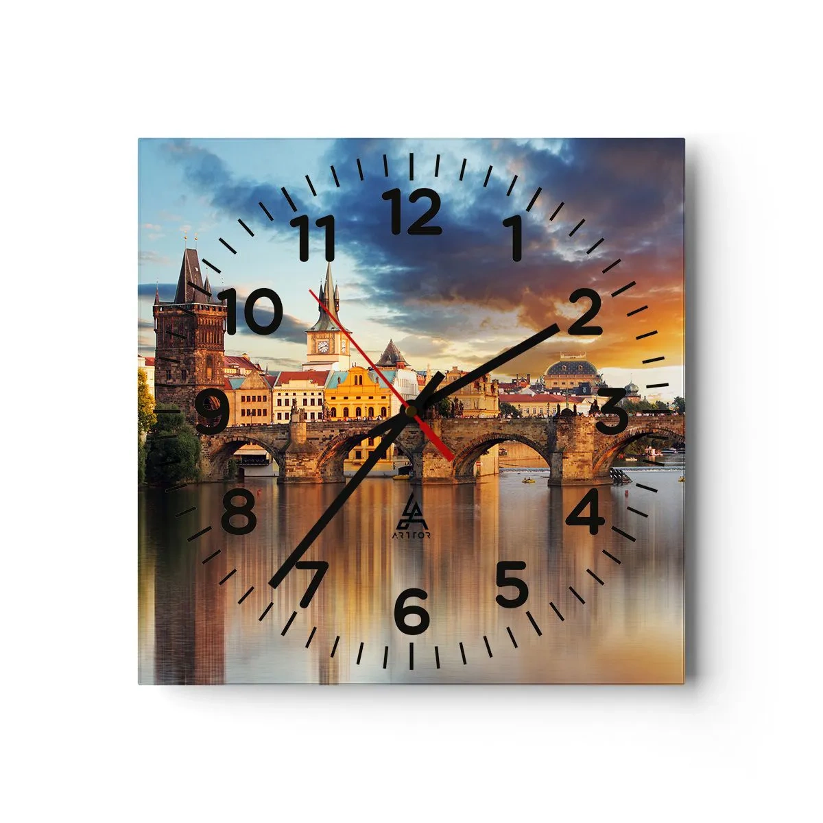 Reloj de pared - Reloj de vidrio - La belleza no tiene edad - 40x40 cm