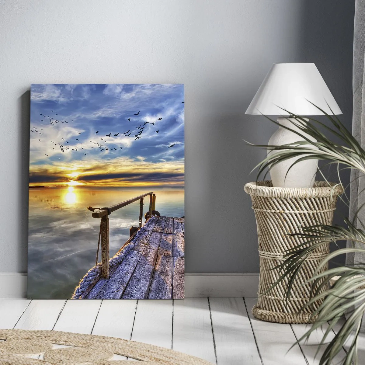 Cuadro sobre lienzo - Impresión de Imagen - El viento se va a descansar - 65x120 cm