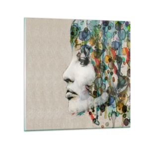 Cuadro sobre vidrio - Impresiones sobre Vidrio - Salió del gris - 60x60 cm