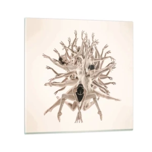 Cuadro sobre vidrio - Impresiones sobre Vidrio - Floreciendo en la danza - 30x30 cm