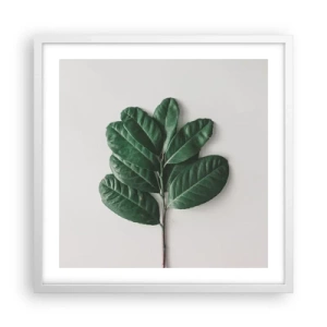 Póster en marco blanco - El dibujo de la propia naturaleza - 50x50 cm