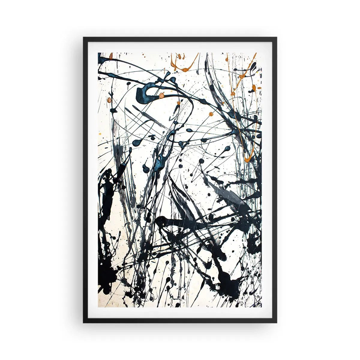 Póster en marco negro - Abstracción expresionista - 61x91 cm