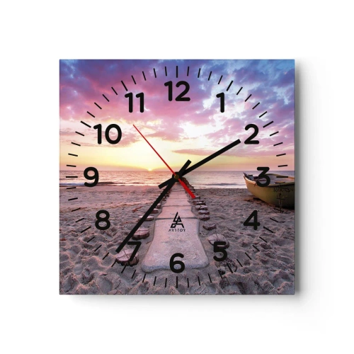 Reloj de pared - Reloj de vidrio - Un momento de profunda experiencia - 30x30 cm