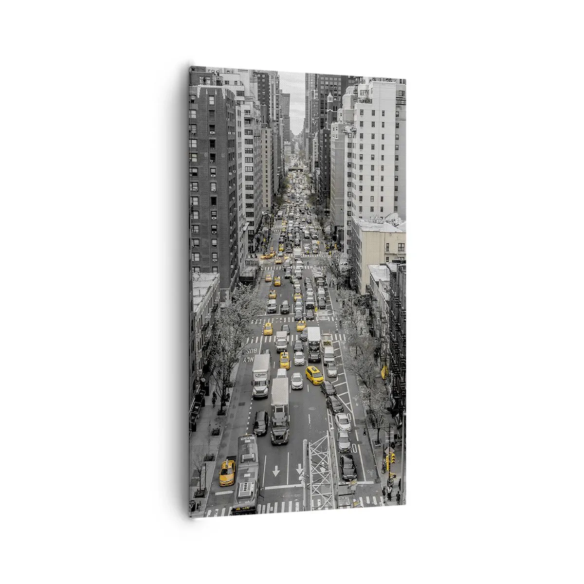 Cuadro sobre lienzo - Impresión de Imagen - La vida de Nueva York - 65x120 cm