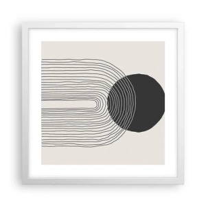 Póster en marco blanco - Temblor y certeza - 40x40 cm