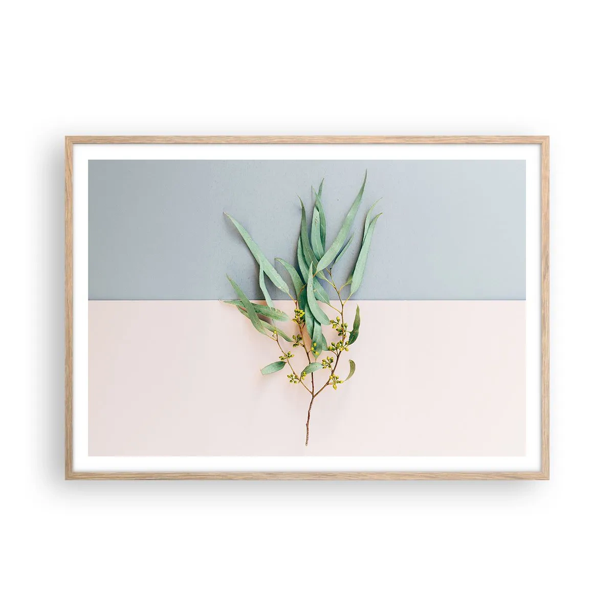 Póster en marco roble claro - La sutileza del pastel - 100x70 cm
