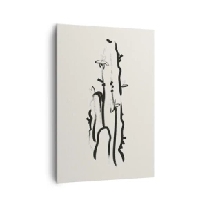 Cuadro sobre lienzo - Impresión de Imagen - El color negro floreciendo - 70x100 cm