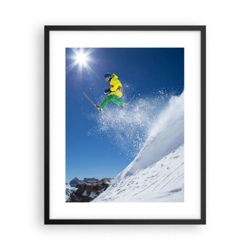 Póster en marco negro - Bailando con las montañas - 40x50 cm