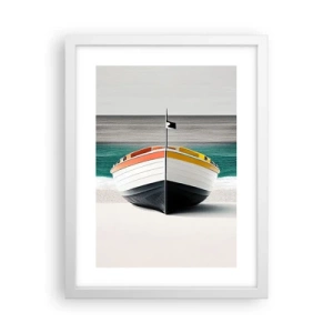 Póster en marco blanco - En su lugar exacto - 30x40 cm