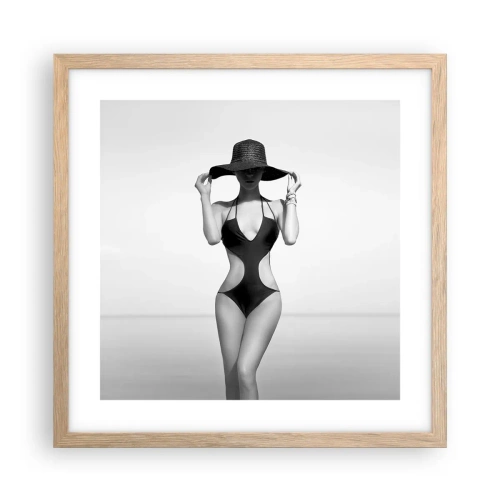 Póster en marco roble claro - Mi nombre es Elegancia - 40x40 cm