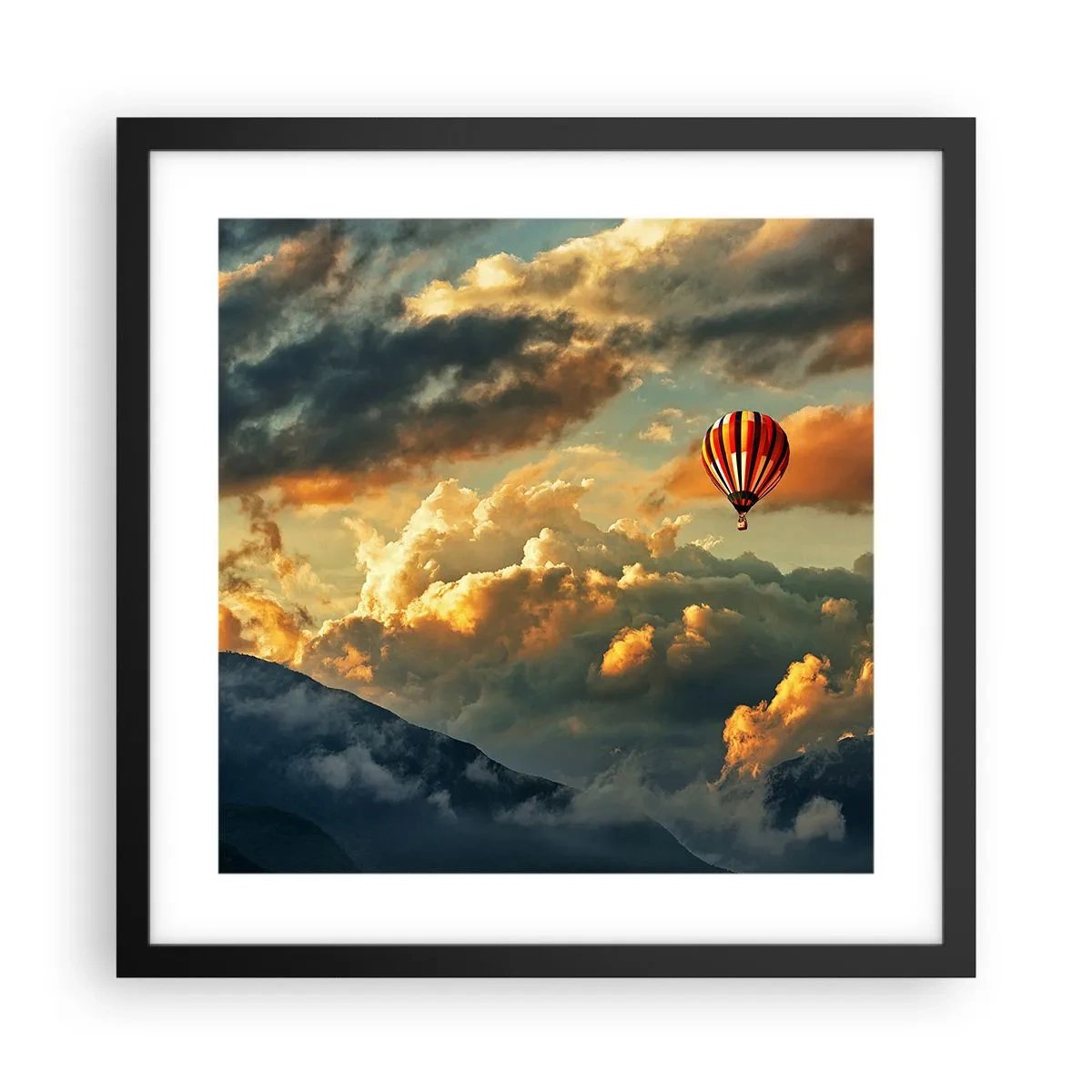 Póster en marco negro - Vuelo porque quiero - 40x40 cm