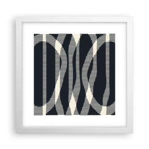 Póster en marco blanco - Un intento de romper la oscuridad - 30x30 cm