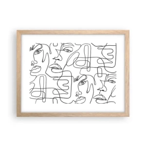 Póster en marco roble claro - Entre emociones enredadas - 40x30 cm
