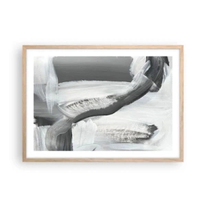 Póster en marco roble claro - Con movimientos decididos - 70x50 cm