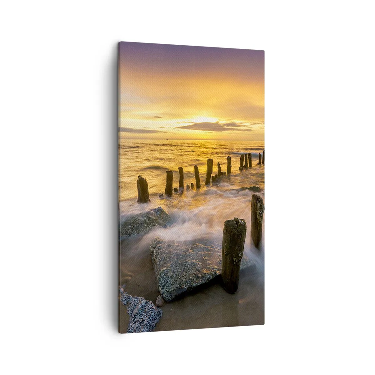 Cuadro sobre lienzo - Impresión de Imagen - La cruda belleza del Báltico - 45x80 cm