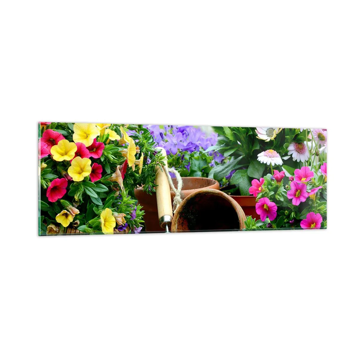 Cuadro sobre vidrio - Impresiones sobre Vidrio - El jardín de Sofía - 90x30 cm
