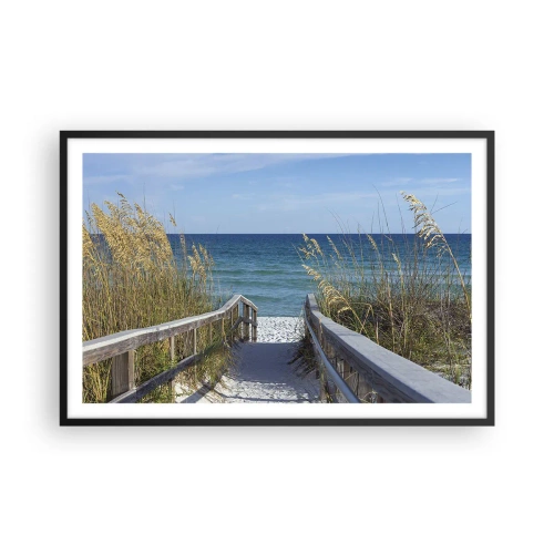 Póster en marco negro - En el sol, en el viento - 91x61 cm