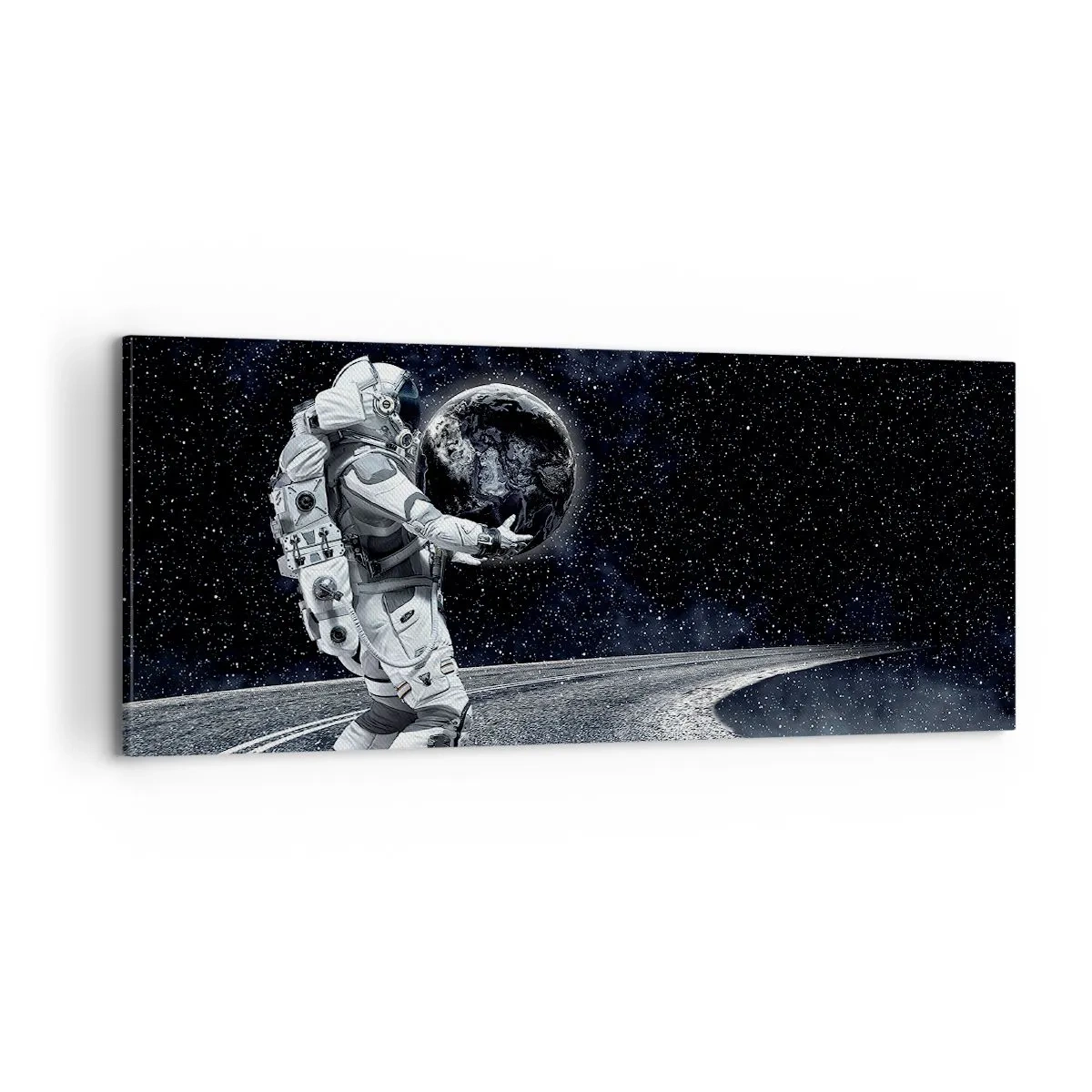 Cuadro sobre lienzo - Impresión de Imagen - En la Vía Láctea - 100x40 cm