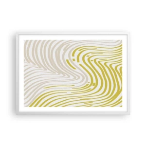 Póster en marco blanco - Composición curvada - 70x50 cm