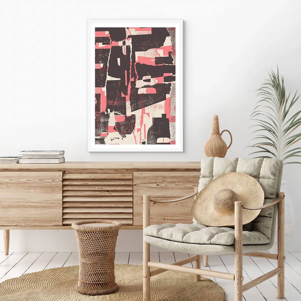 Póster en marco blanco - Todo el ajetreo - 50x70 cm