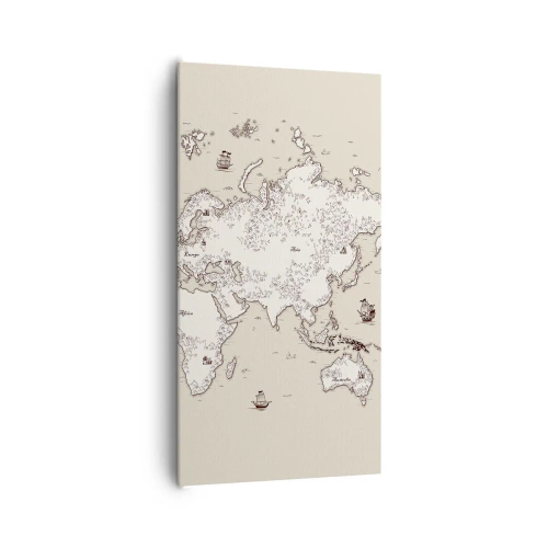 Cuadro sobre lienzo - Impresión de Imagen - Un viaje alrededor del mundo - 65x120 cm