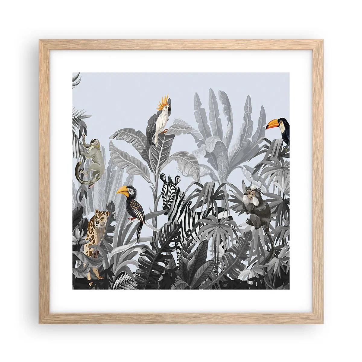 Póster en marco roble claro - Un cuento de hadas africano - 40x40 cm