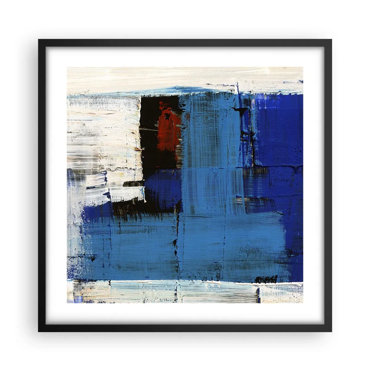 Póster en marco negro - El secreto del azul - 50x50 cm