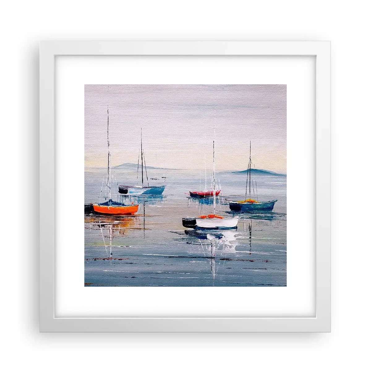Póster en marco blanco - Un más que merecido descanso - 30x30 cm