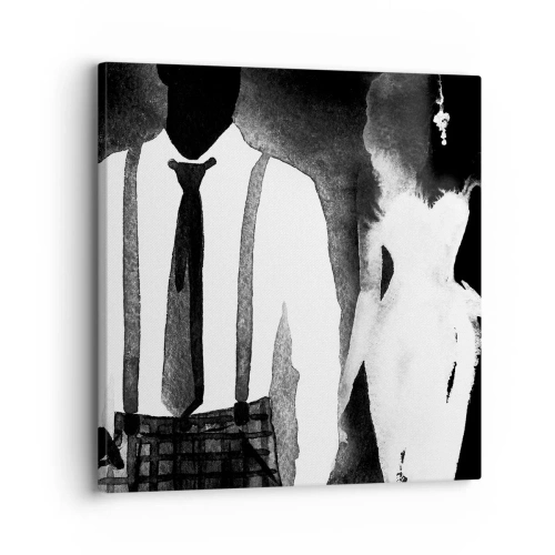 Cuadro sobre lienzo - Impresión de Imagen - En un ambiente noir - 30x30 cm