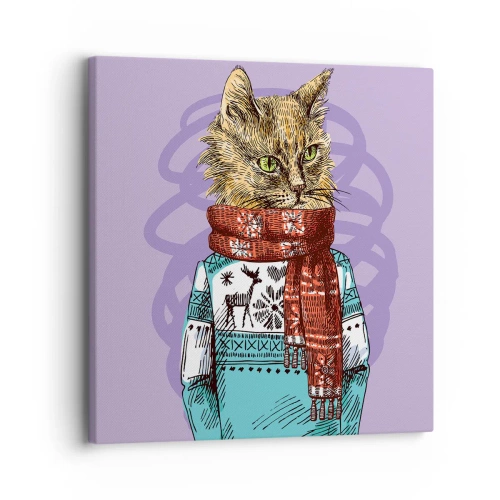 Cuadro sobre lienzo - Impresión de Imagen - El gato no solo tenía botas - 30x30 cm