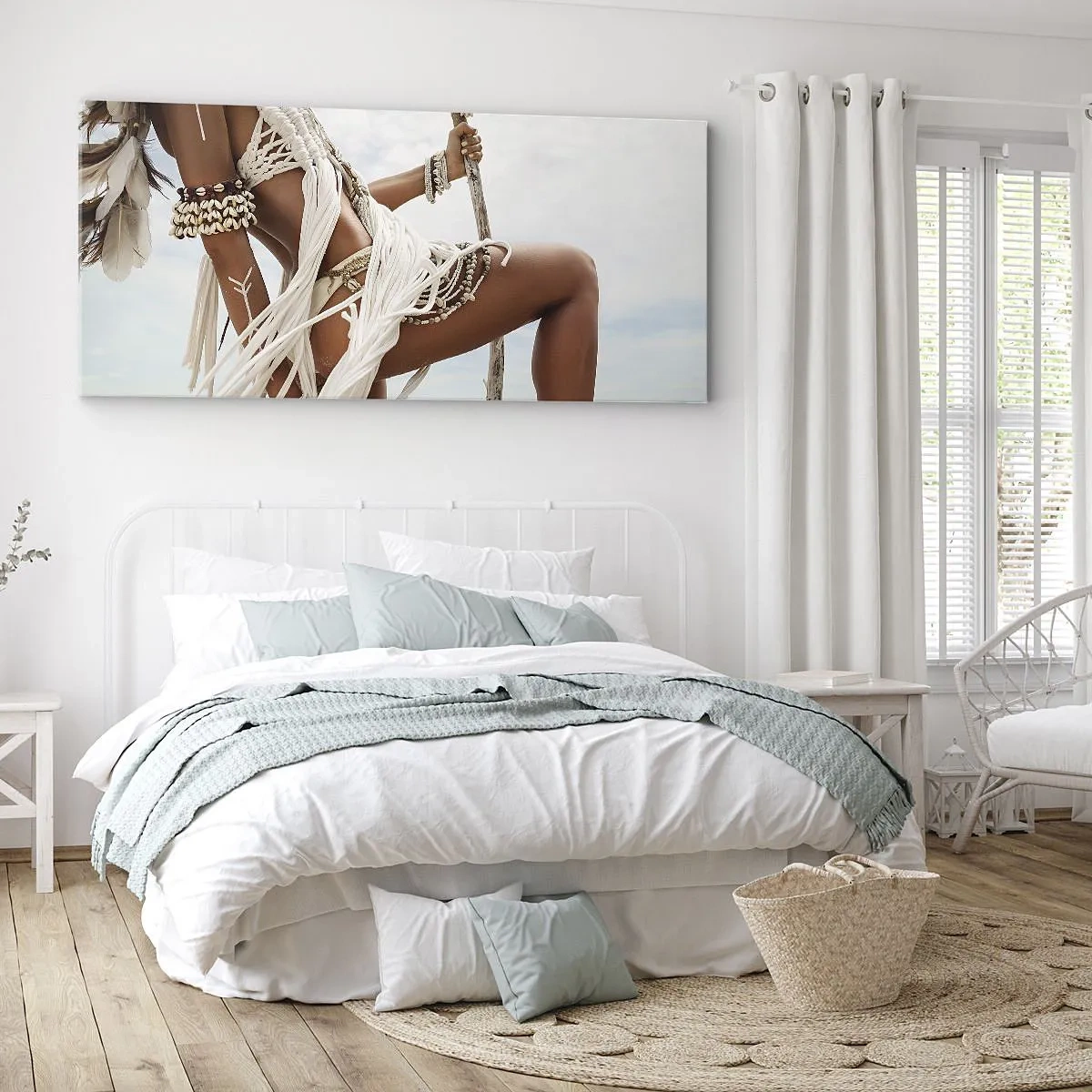 Cuadro sobre lienzo - Impresión de Imagen - Sacerdotisa del sol - 100x40 cm