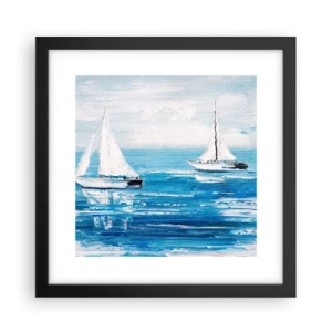 Póster en marco negro - Con un amigo a tu lado - 30x30 cm