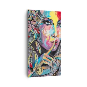 Cuadro sobre lienzo - Impresión de Imagen - Silencio hasta que entiendas - 55x100 cm