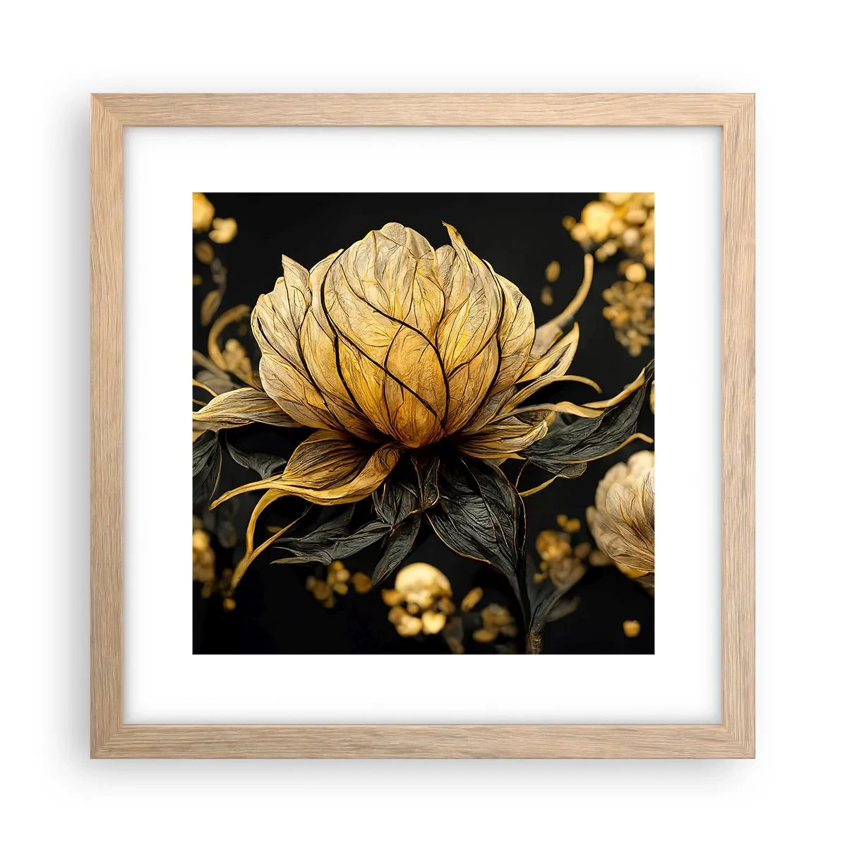 Póster en marco roble claro - Sutil fragilidad - 30x30 cm