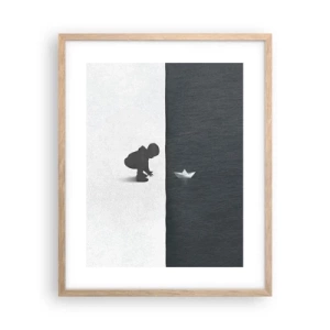 Póster en marco roble claro - Una gran expedición náutica - 40x50 cm