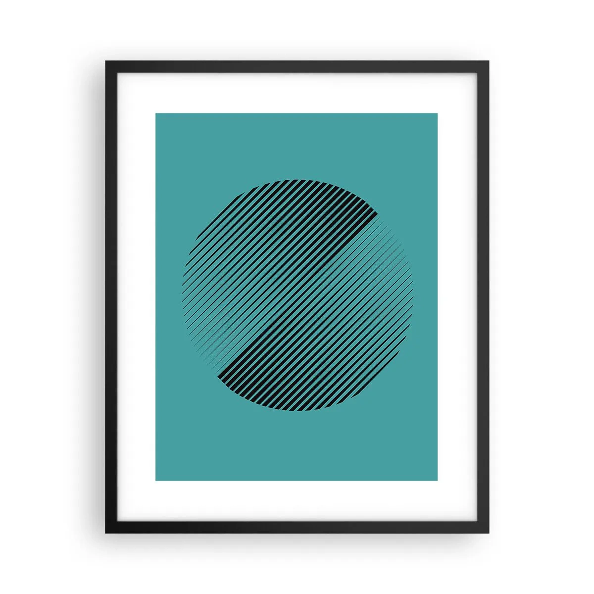 Póster en marco negro - El círculo: una variación geométrica - 40x50 cm