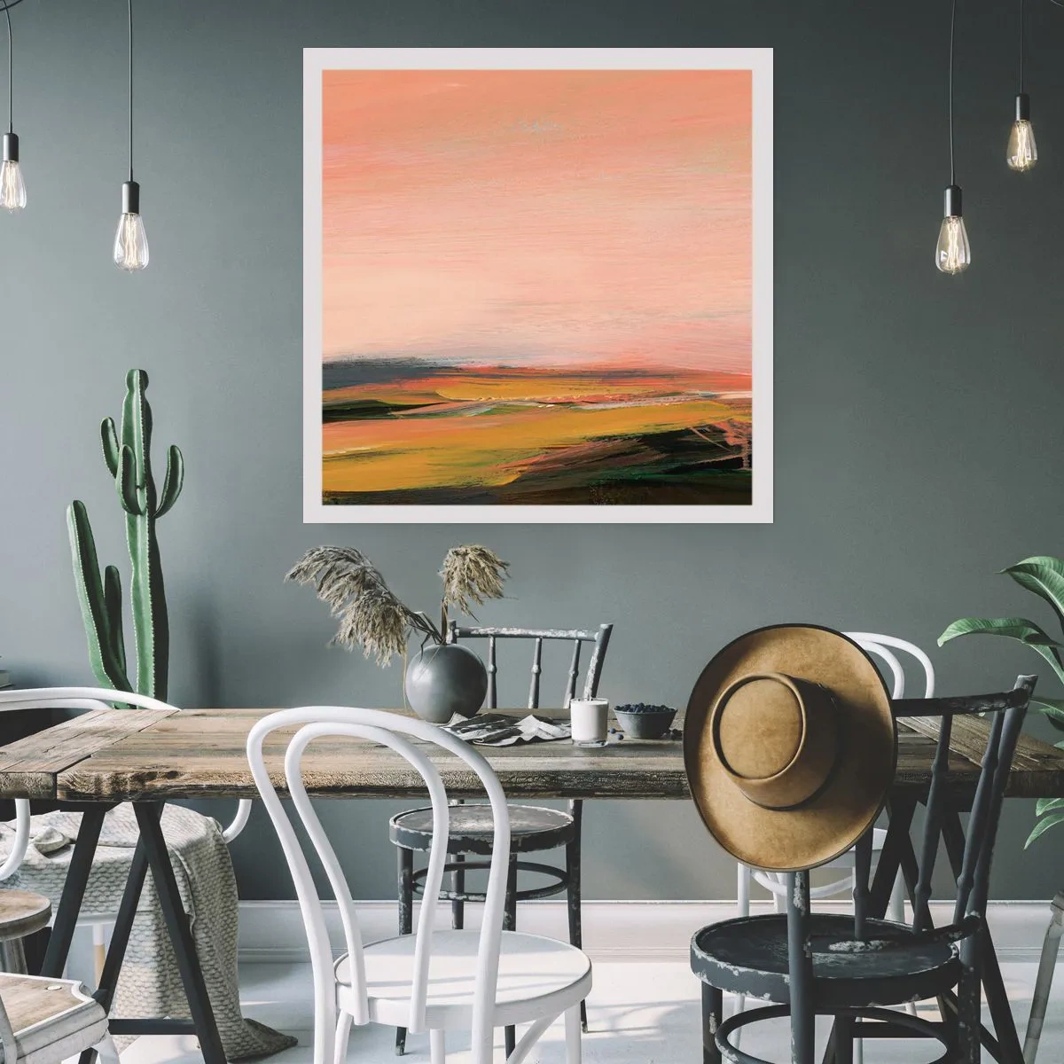 Póster - En tono rosa - 60x60 cm