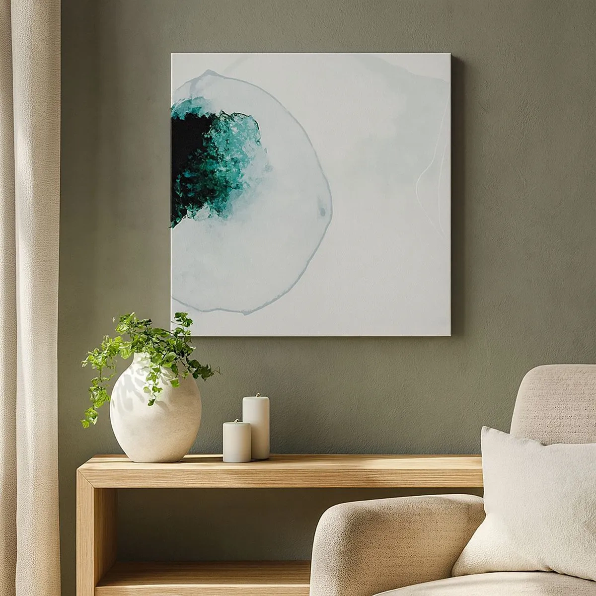 Cuadro sobre lienzo - Impresión de Imagen - En una gota de agua - 30x30 cm