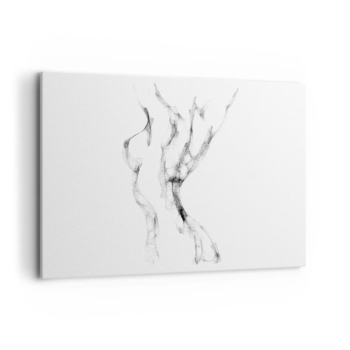 Cuadro sobre lienzo - Impresión de Imagen - Líneas delicadas y abstractas que se asemejan a estelas de humo sobre un fondo claro. - 120x80cm - Hermosa y fuerte - Decoración de pared moderna para salón y dormitorio ARTTOR