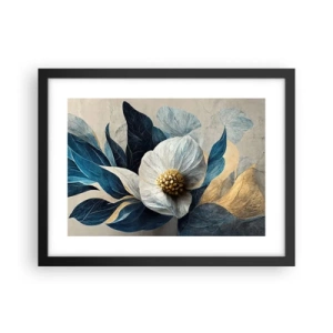 Póster en marco negro - Con un corazón de oro - 40x30 cm