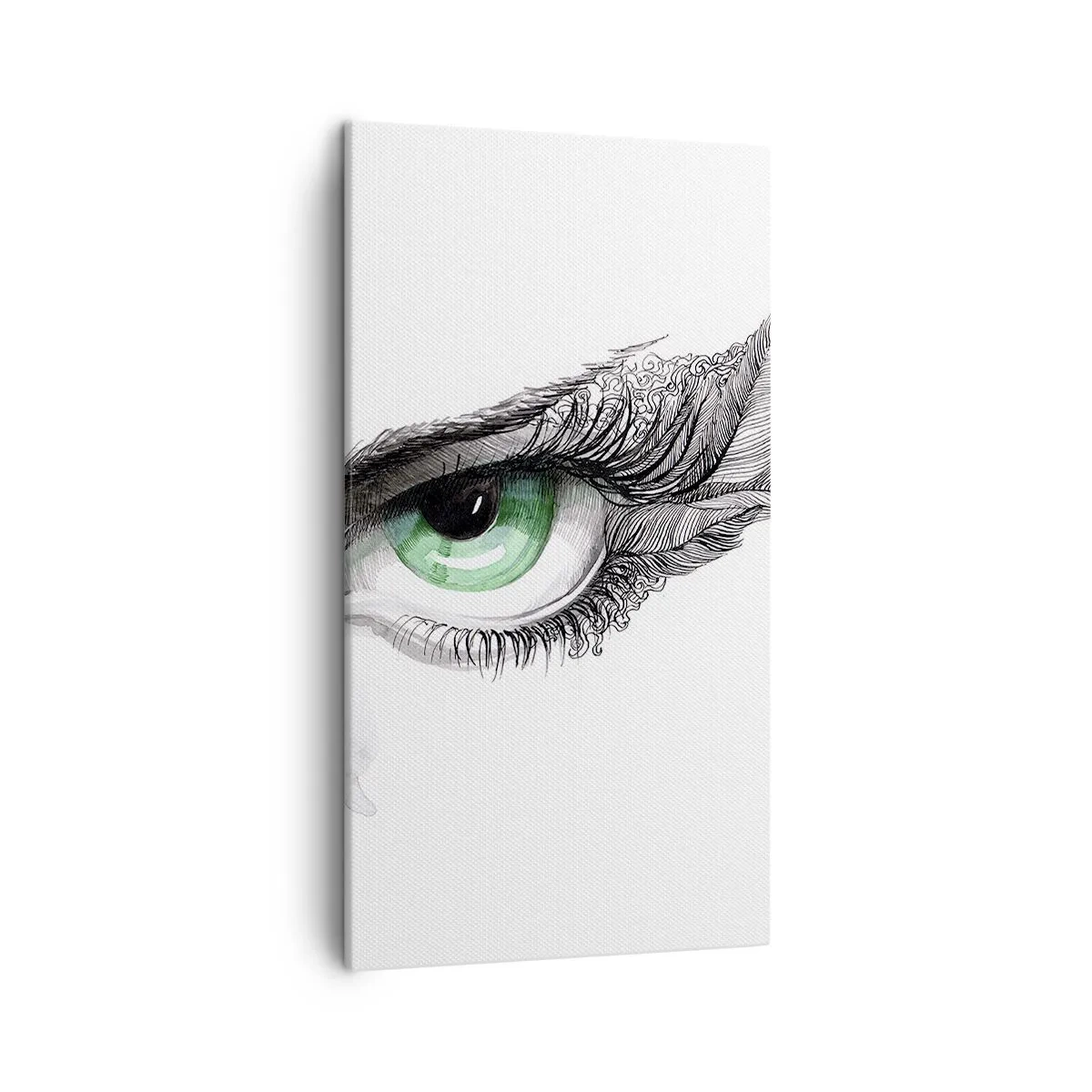 Cuadro sobre lienzo - Impresión de Imagen - Hermosa y lista para atacar - 45x80 cm