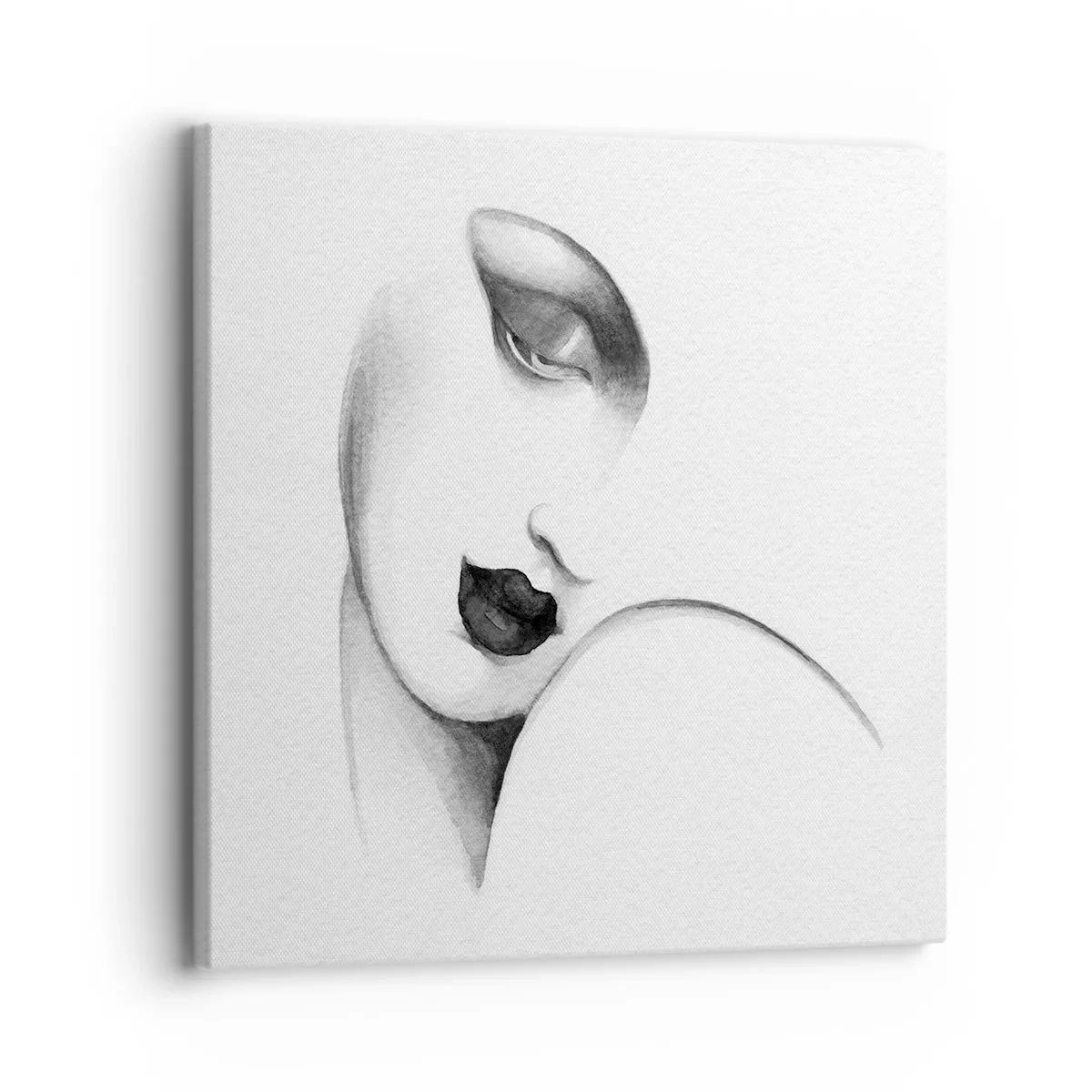 Cuadro sobre lienzo - Impresión de Imagen - Pensativa - 30x30 cm