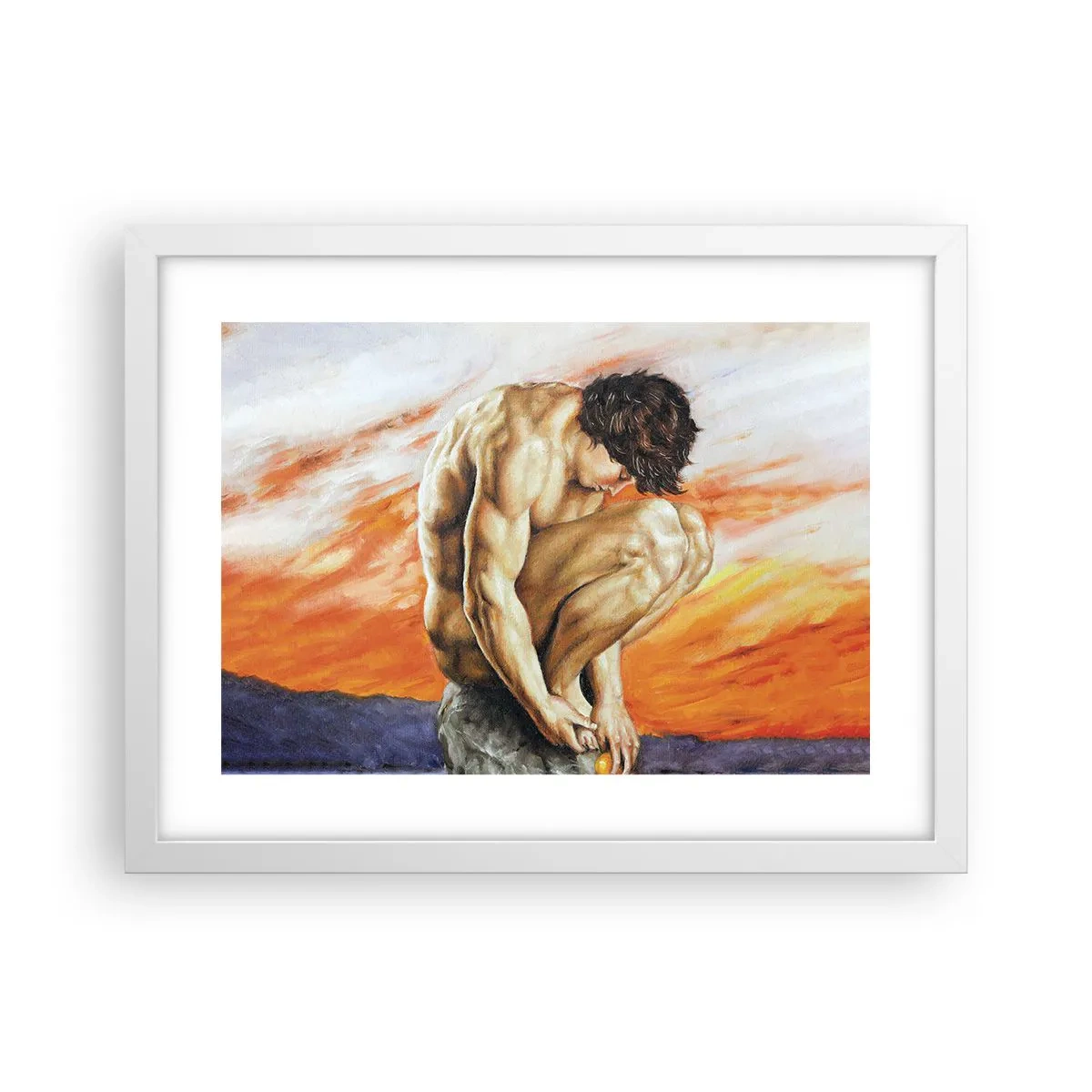 Póster en marco blanco - Sumergido en sí mismo - 40x30 cm