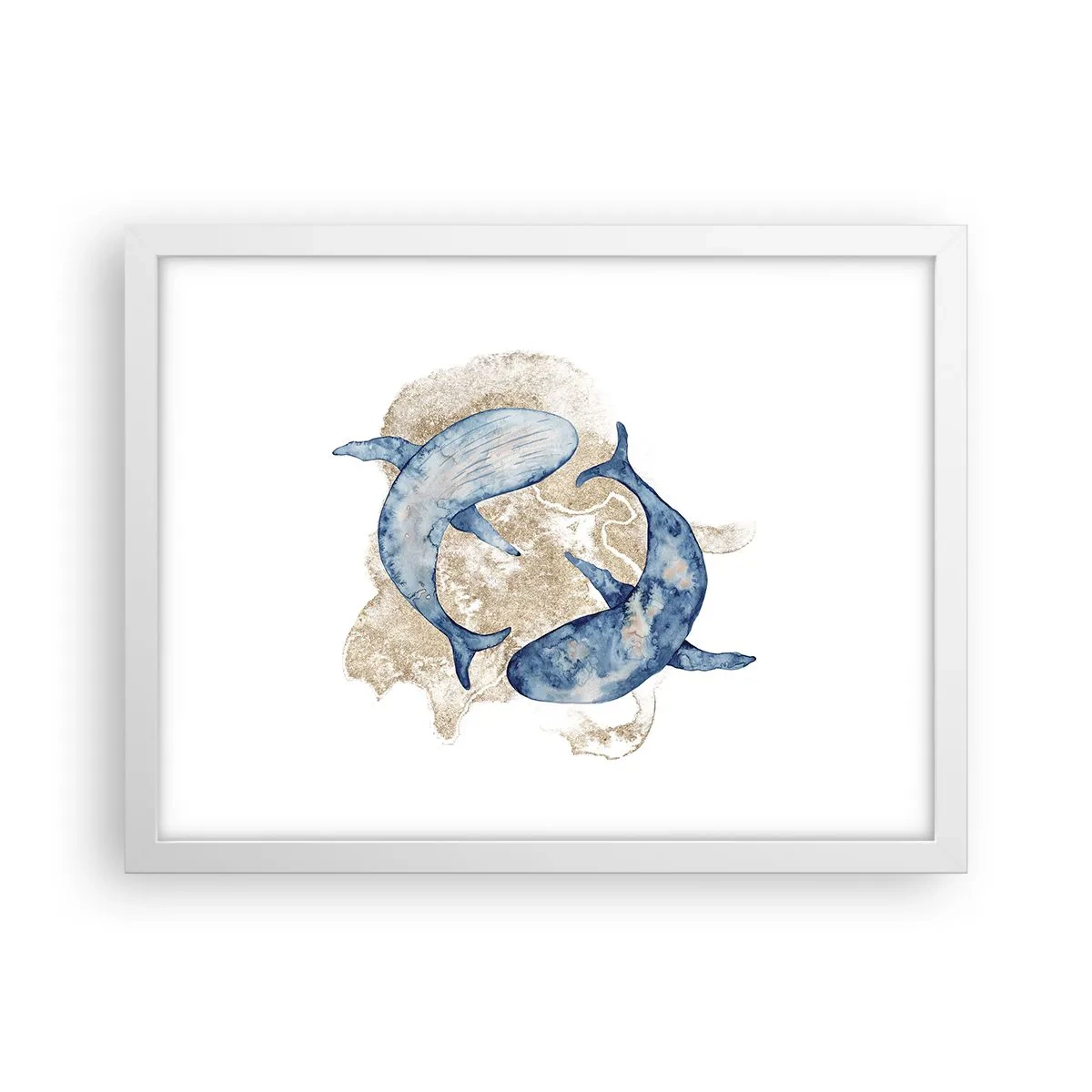 Póster en marco blanco - ¿Amistad o amor? - 40x30 cm