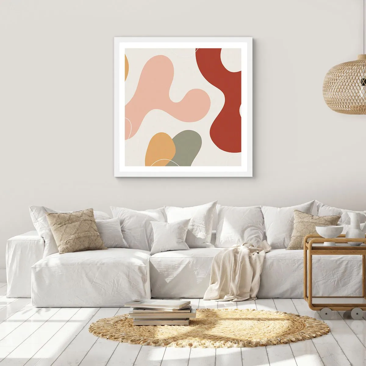 Póster en marco blanco - La esencia de la pintura - 50x50 cm
