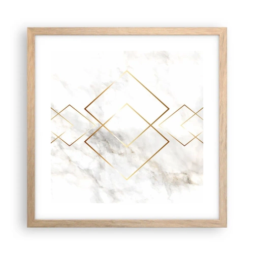 Póster en marco roble claro - Una vista al infinito - 40x40 cm