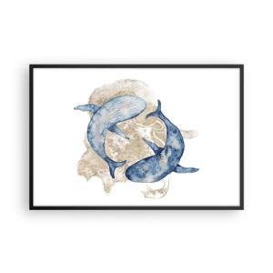 Póster en marco negro - ¿Amistad o amor? - 91x61 cm