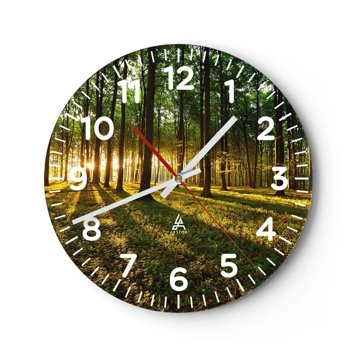 Reloj de pared - Reloj de vidrio - Una fotografía de todos los manantiales - 40x40 cm