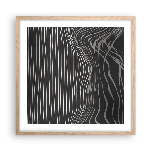 Póster en marco roble claro - Ritmo y acento - 50x50 cm